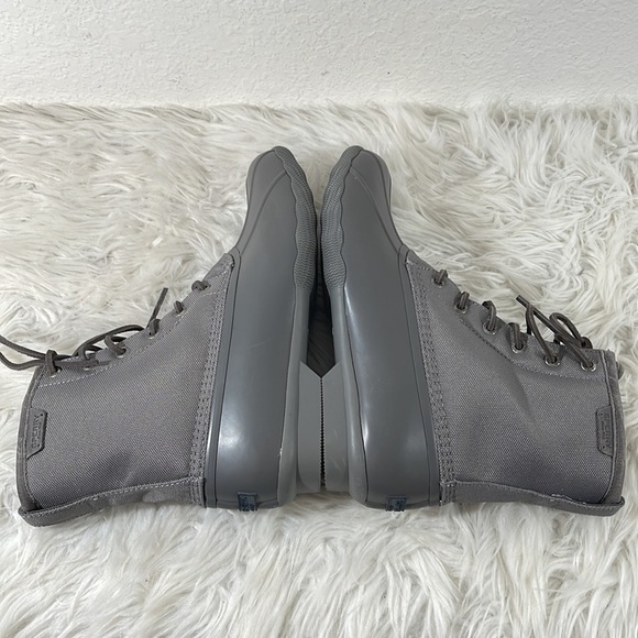 Sperry Saltwater Duck Boots Canvas Waterproof Grey Men\'s Size 10 NEW main image 3